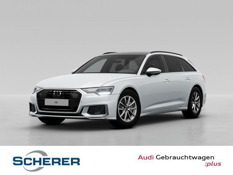 Gletscherweiß metallic Gebraucht 2023 Audi A6 Ambiente Kombi | 36.990 € (Superpreis) - Bild 1/4