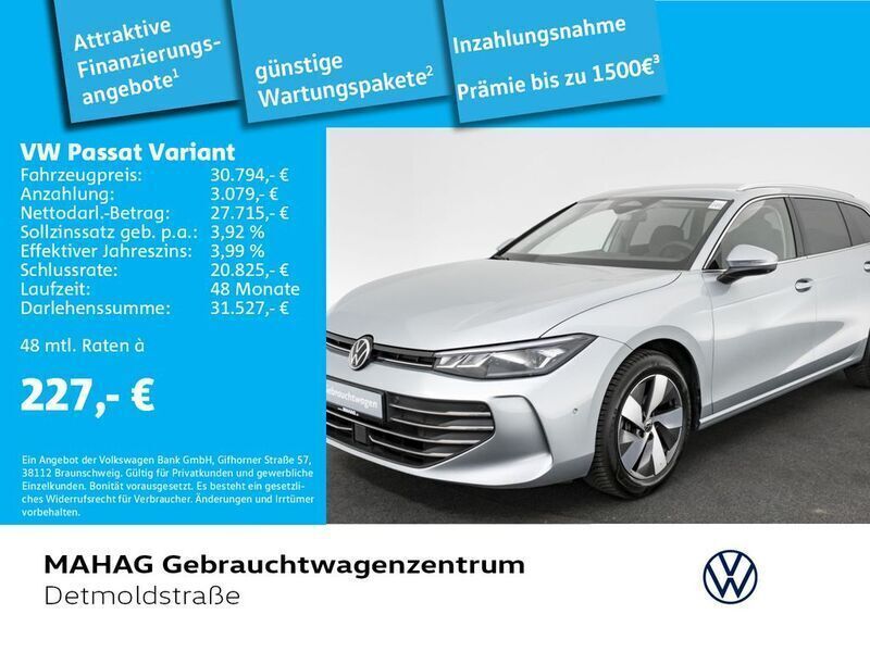Oyster silver metallic Gebraucht 2024 VW Passat Business Kombi | 30.794 € (Fairer Preis) - Bild 1/2