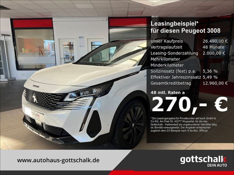 Weiß Gebraucht 2021 Peugeot 3008 GT SUV | 26.490 € (Etwas zu teuer) - Bild 1/4