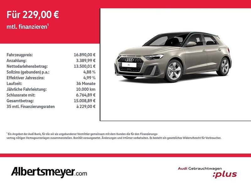 Grau Gebraucht 2022 Audi A1 Sportback S-Line Kleinwagen | 16.890 € (Guter Preis) - Bild 1/2