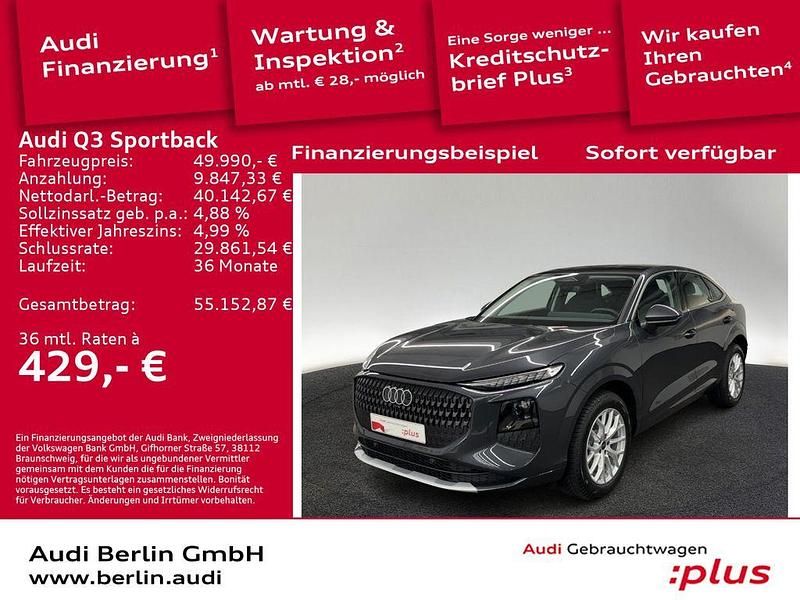 Tamboragrau metallic Gebraucht 2025 Audi Q3 Sportback Ambiente SUV | 49.990 € (Teuer) - Bild 1/3