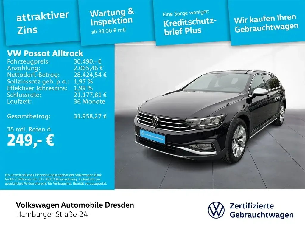 Gebraucht VW Passat Alltrack 200 PS (147 kW) 2023 Schwarz Kombi