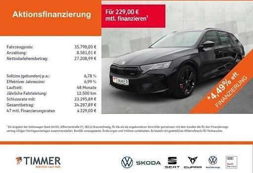 Second-hand Skoda Octavia RS 265 CP (194 kW) 2025 Negru Break