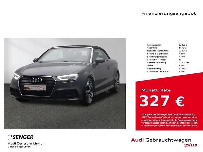 Grau Gebraucht 2019 Audi A3 S-Line Cabrio | 22.880 € (Guter Preis) - Bild 1/1