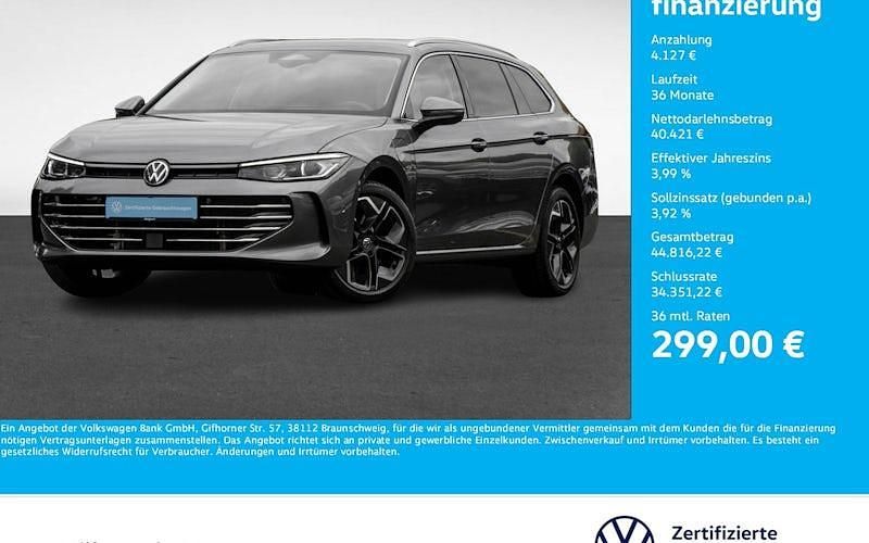 Grau Gebraucht 2024 VW Passat Elegance Kombi | 44.548 € (Guter Preis) - Bild 1/4