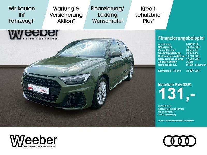 Distriktgrün metallic Gebraucht 2024 Audi A1 Sportback S-Line Kleinwagen | 23.390 € (Guter Preis) - Bild 1/4