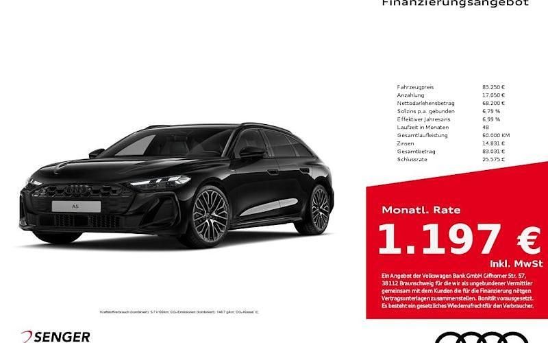 Neu Audi A5 Ambiente 204 PS (150 kW) 2026 Schwarz Kombi