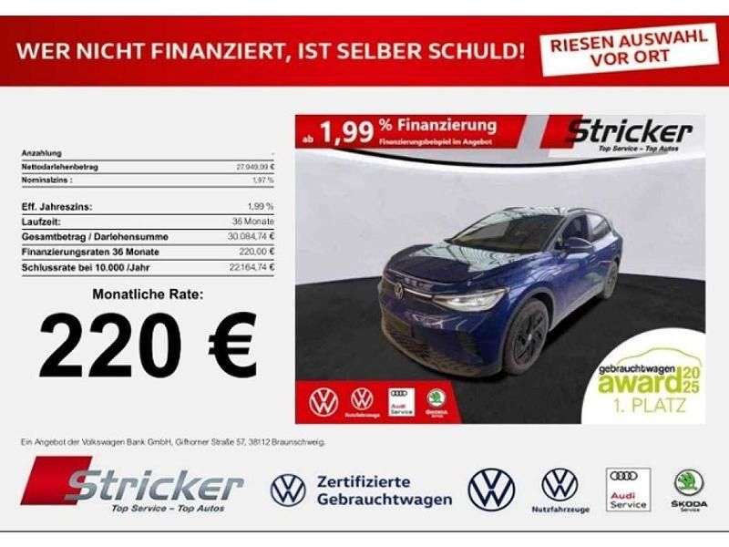 Blue dusk metallic (metallic) Gebraucht 2022 VW ID.4 Pro Performance SUV | 27.945 € (Superpreis) - Bild 1/3