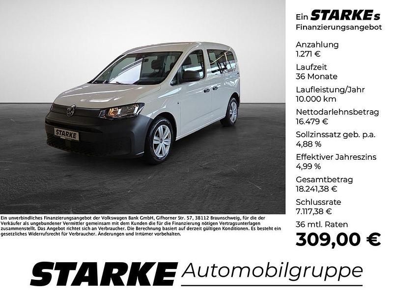 Gebraucht VW Caddy Basis 75 PS (55 kW) 2021 Weiß Van / Kleinbus