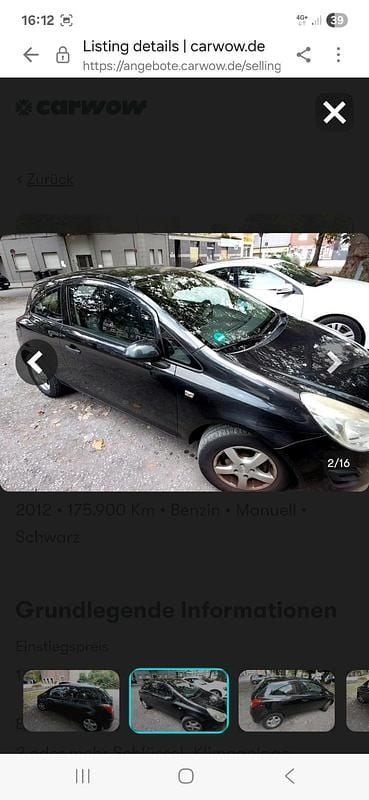 Schwarz Gebraucht 2012 Opel Corsa Kleinwagen | 1.500 € (Superpreis) - Bild 1/4