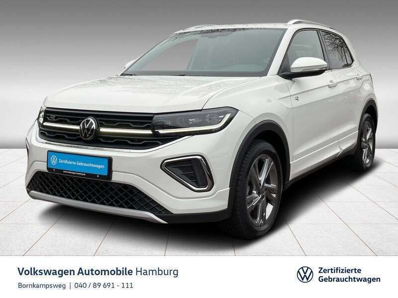 0q pure white Gebraucht 2024 VW T-Cross R-line SUV | 26.444 € (Fairer Preis) - Bild 1/3