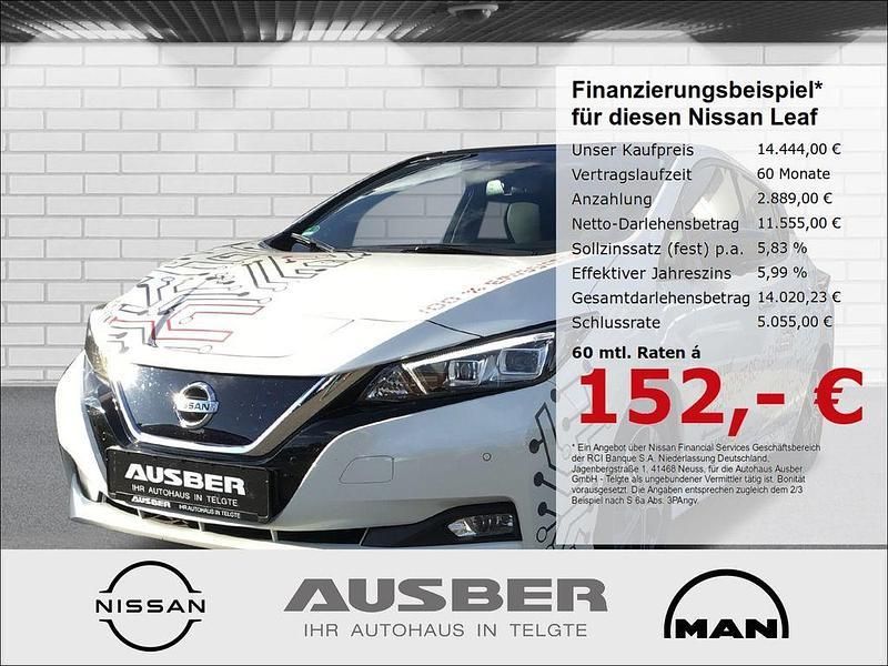 Weiss Gebraucht 2019 Nissan Leaf Tekna Kleinwagen | 14.444 € (Fairer Preis) - Bild 1/3
