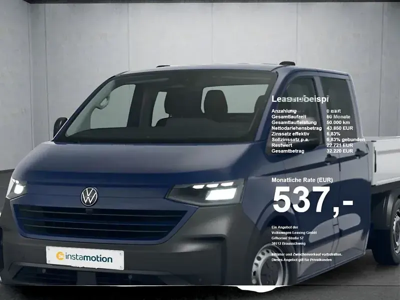 Neu VW T7 150 PS (110 kW) 2026 Blau Van