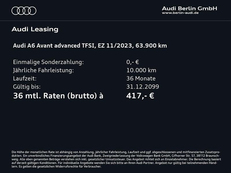 Second-hand Audi A6 Advanced Plus 265 CP (194 kW) 2023 Negru Break