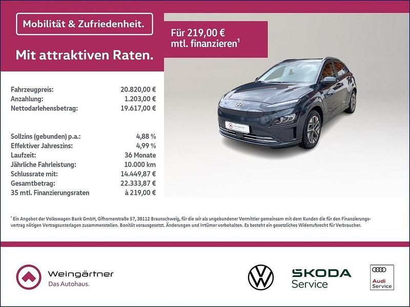Grau Gebraucht 2022 Hyundai Kona Trend SUV | 20.820 € (Etwas zu teuer) - Bild 1/4
