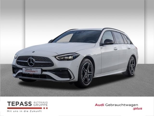 Weiß Gebraucht 2022 Mercedes C300e AMG line Limousine | 39.680 € (Fairer Preis) - Bild 1/4