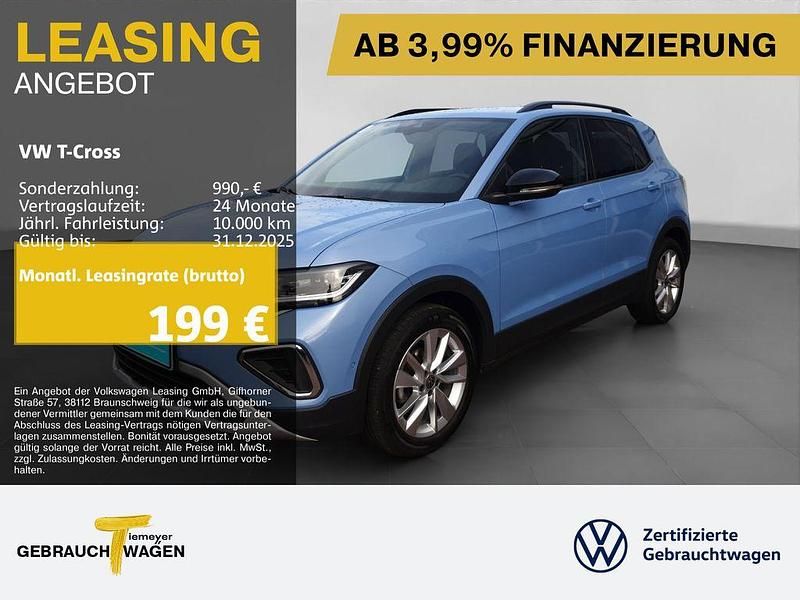 Blau Gebraucht 2024 VW T-Cross Goal SUV | 24.690 € (Guter Preis) - Bild 1/4