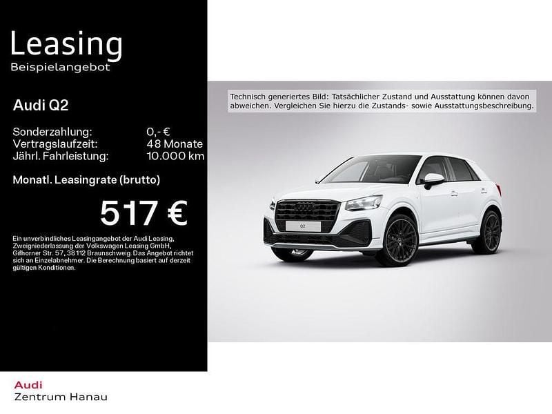 Gletscherweiß metallic Gebraucht 2025 Audi Q2 S-Line SUV | 42.205 € - Bild 1/4