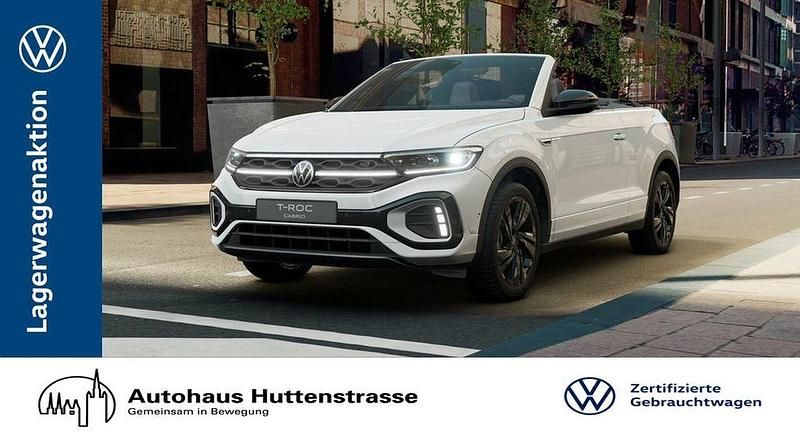 Pure white uni schwarz Neu 2025 VW T-Roc Cabriolet R-line Cabrio | 39.890 € (Superpreis) - Bild 1/4