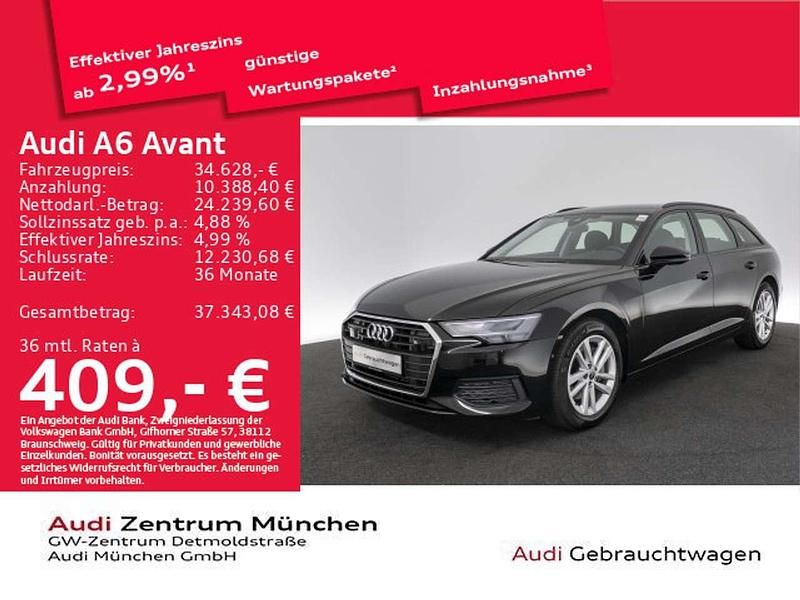 Mythosschwarz metallic Gebraucht 2023 Audi A6 Ambiente Kombi | 34.628 € (Superpreis) - Bild 1/2