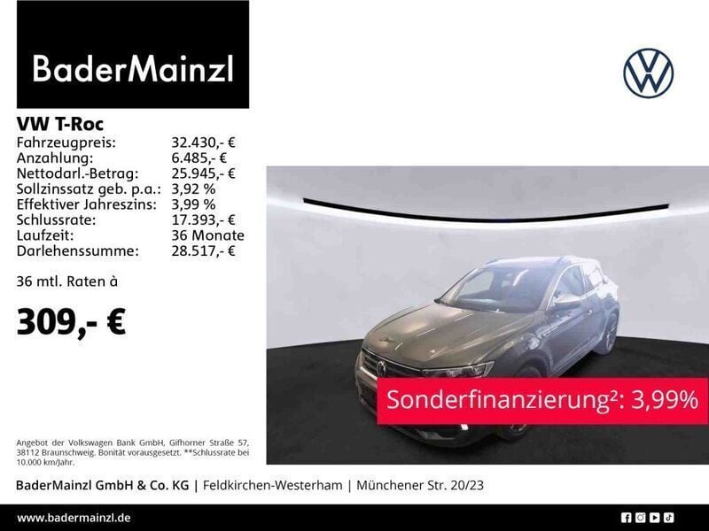 Indiumgrau metallic Gebraucht 2021 VW T-Roc R SUV | 32.430 € (Fairer Preis) - Bild 1/3