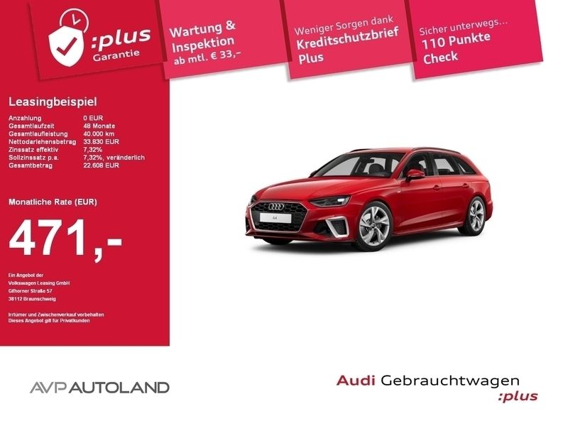 Rot Gebraucht 2022 Audi A4 S-Line Kombi | 32.830 € (Fairer Preis) - Bild 1/4