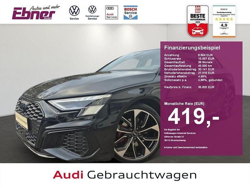 Schwarz Gebraucht 2022 Audi A3 S-Line Limousine | 35.820 € - Bild 1/4