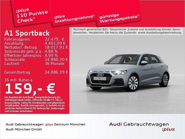 Grau Gebraucht 2024 Audi A1 Sportback Advanced Kleinwagen | 22.479 € (Fairer Preis) - Bild 1/2