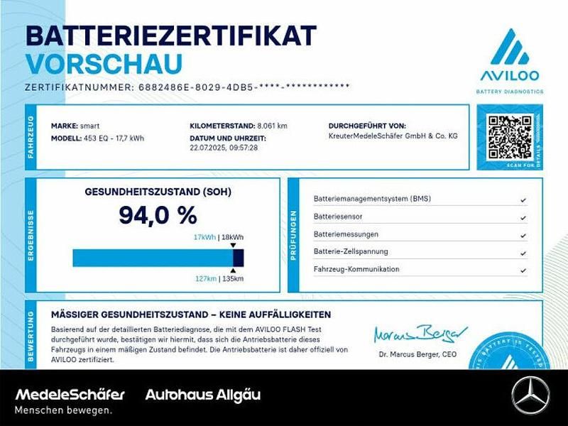 Schwarz Gebraucht 2022 Smart ForFour Electric Drive Limousine | 10.490 € (Fairer Preis) - Bild 1/4