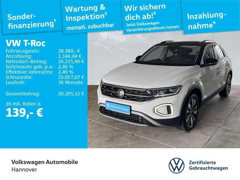 Weiß Gebraucht 2025 VW T-Roc Goal SUV | 27.750 € (Guter Preis) - Bild 1/3