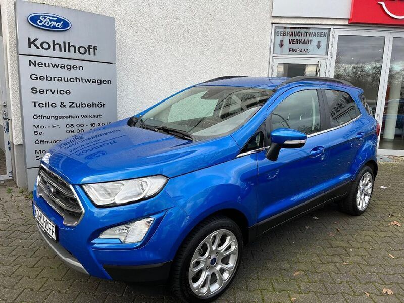 Dynamicblau metallic (metallic) Gebraucht 2022 Ford Ecosport Titanium SUV | 16.470 € (Fairer Preis) - Bild 1/4
