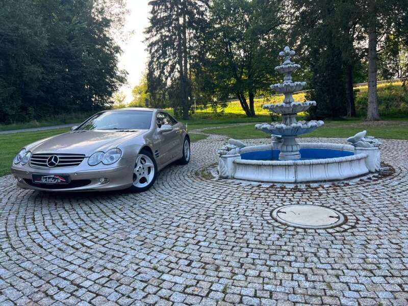 Travertinbeige metalliclack Gebraucht 2003 Mercedes SL600 Cabrio | 29.490 € (Etwas zu teuer) - Bild 1/4