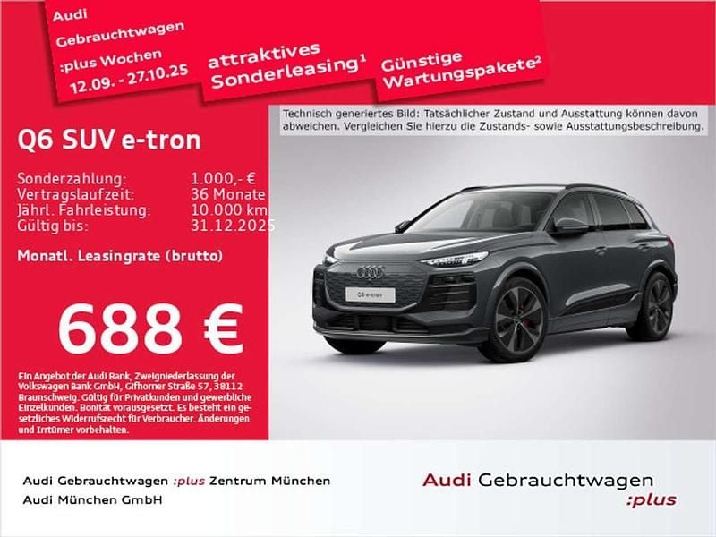 Magnetgrau Gebraucht 2025 Audi Q6 e-tron Performance SUV | 69.889 € (Guter Preis) - Bild 1/2