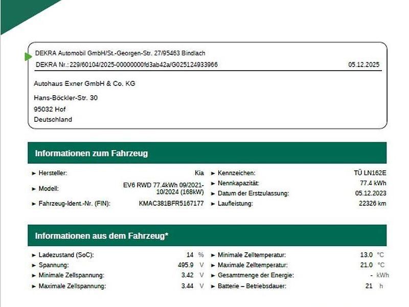 Gebraucht Kia EV6 125 kW (170 PS) 2023 Rot SUV