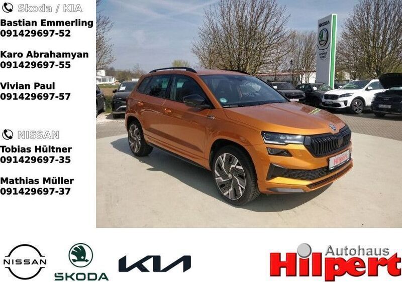 Phoenixorange metallic (metallic) Gebraucht 2022 Skoda Karoq SportLine SUV | 34.940 € (Fairer Preis) - Bild 1/4