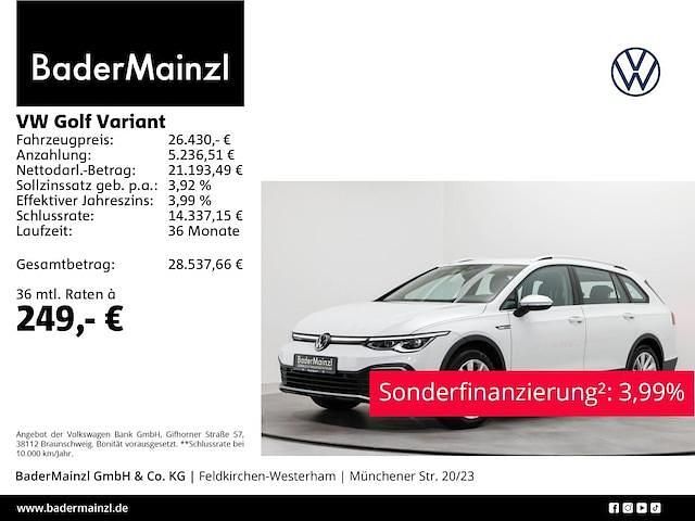Pure white Gebraucht 2022 VW Golf Alltrack Kombi | 26.430 € (Fairer Preis) - Bild 1/4