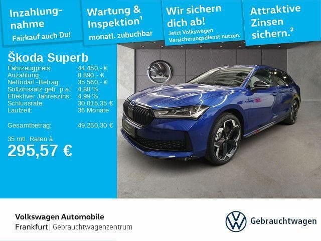 Blau Gebraucht 2025 Skoda Superb SportLine Kombi | 44.450 € (Superpreis) - Bild 1/4