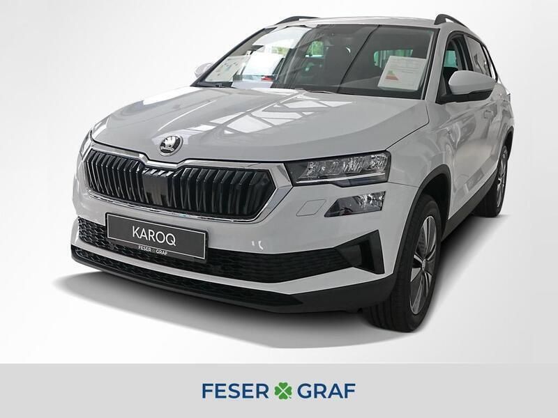 Moon weiss perleffekt Gebraucht 2023 Skoda Karoq Tour SUV | 25.880 € (Fairer Preis) - Bild 1/4