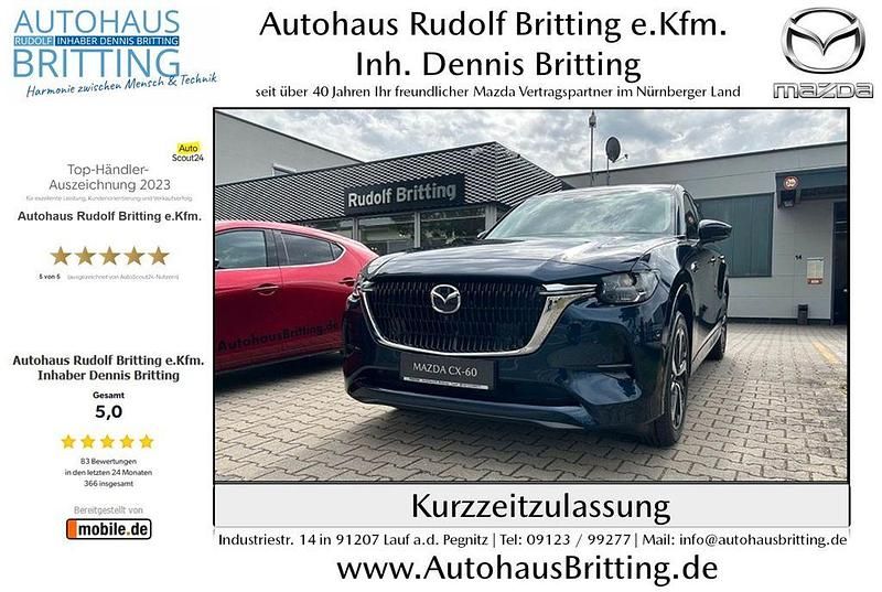 Blau Neu 2025 Mazda CX-60 Takumi-Line SUV | 56.390 € (Etwas zu teuer) - Bild 1/4
