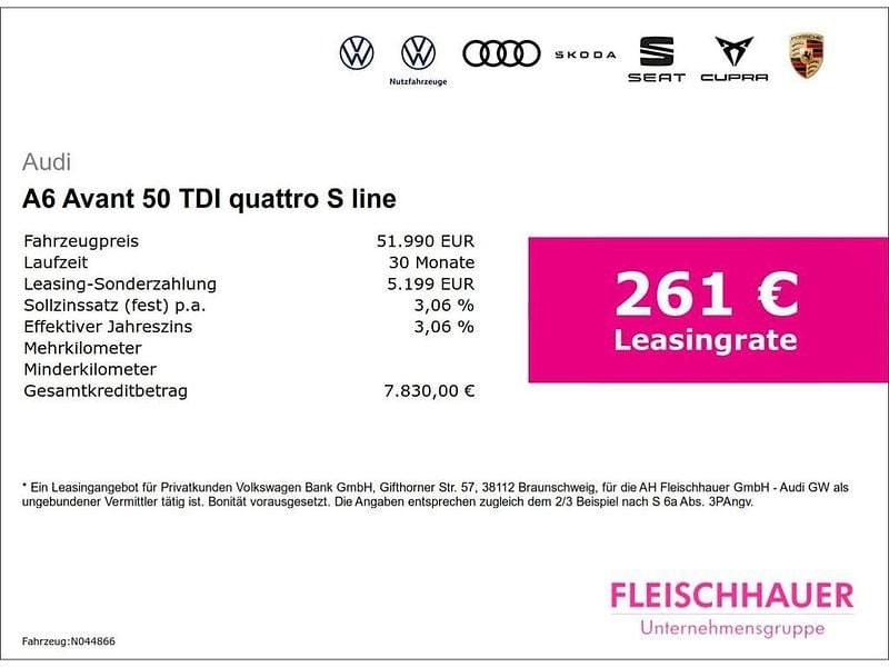 Gebraucht Audi A6 S-Line 286 PS (210 kW) 2025 Schwarz Kombi