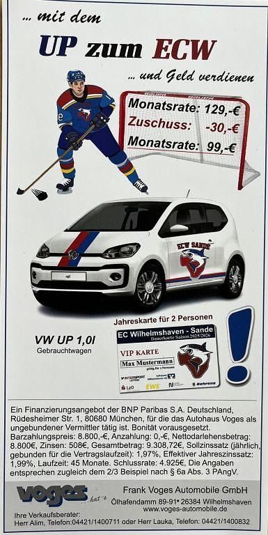 Gebraucht VW up! take up! 60 PS (44 kW) 2016 Weiß Kleinwagen