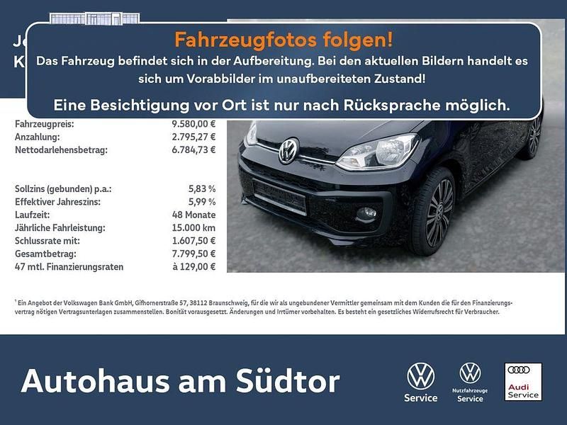 Schwarz Gebraucht 2018 VW up! high up! Kleinwagen | 9.580 € (Fairer Preis) - Bild 1/4