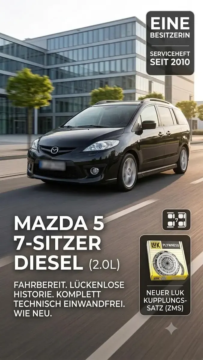Gebraucht Mazda 5 143 PS (105 kW) 2010 Schwarz Van / Kleinbus