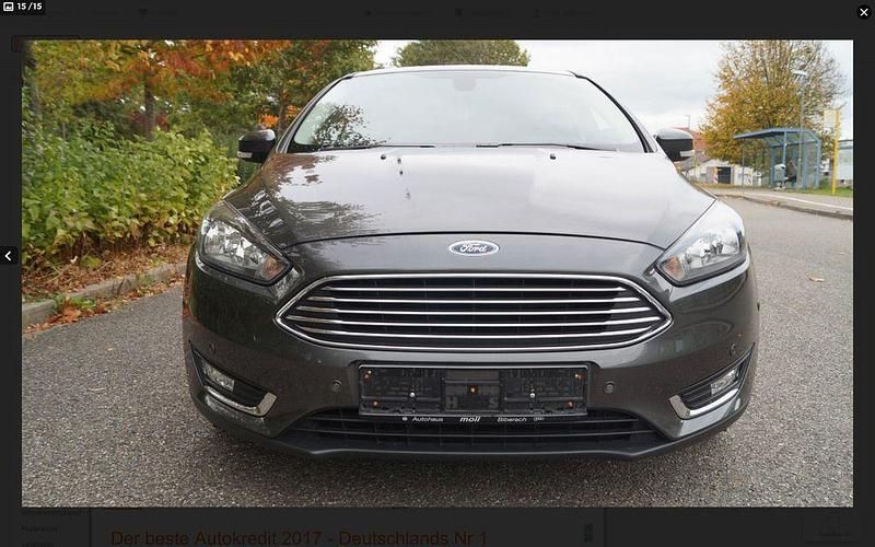 Grau Gebraucht 2015 Ford Focus Titanium Limousine | 8.499 € (Teuer) - Bild 1/1