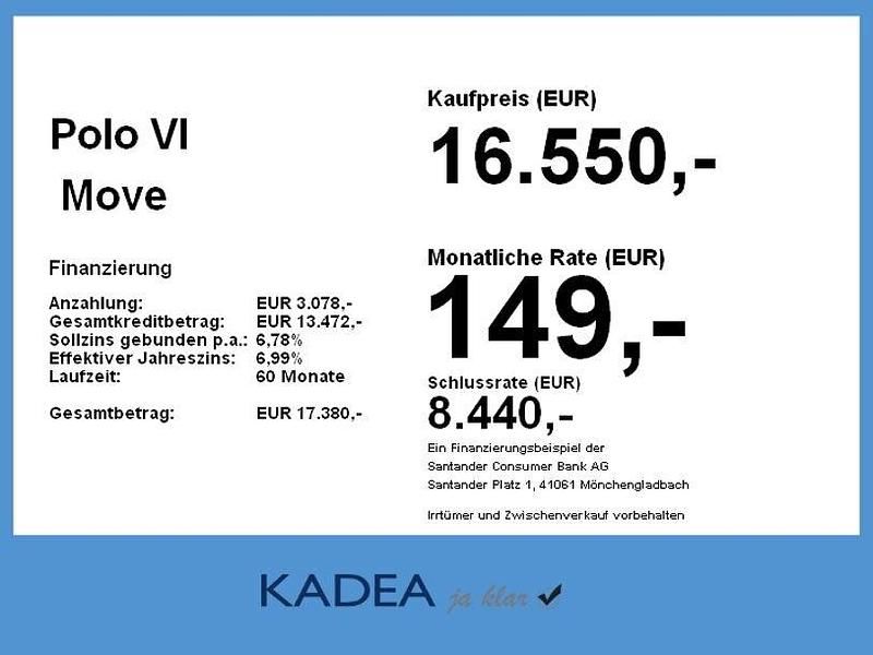 Gebraucht VW Polo Move 80 PS (58 kW) 2024 Deep black perleffekt Kleinwagen