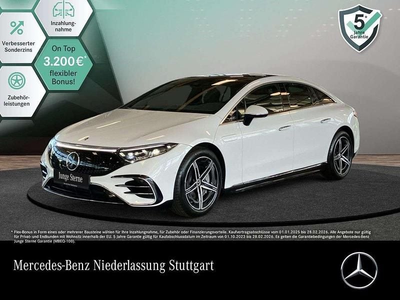 Weiß Gebraucht 2024 Mercedes EQS580 Premium Plus Limousine | 91.590 € (Superpreis) - Bild 1/3