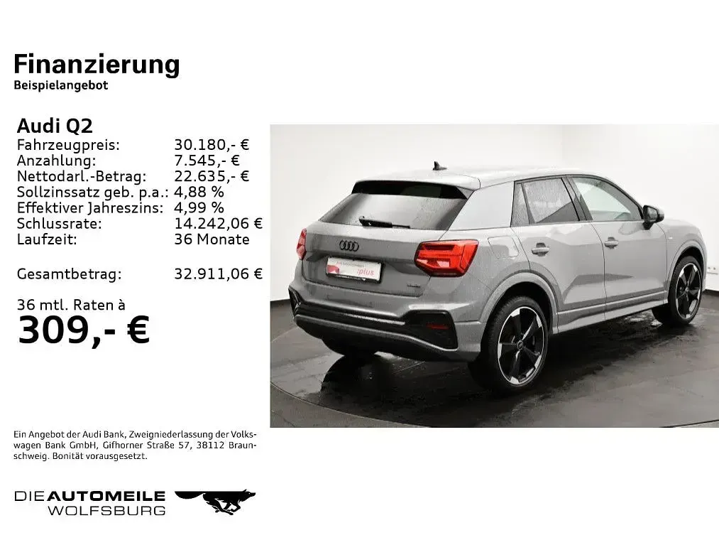 Gebraucht Audi Q2 S-Line 150 PS (110 kW) 2024 Nardograu (uni) SUV
