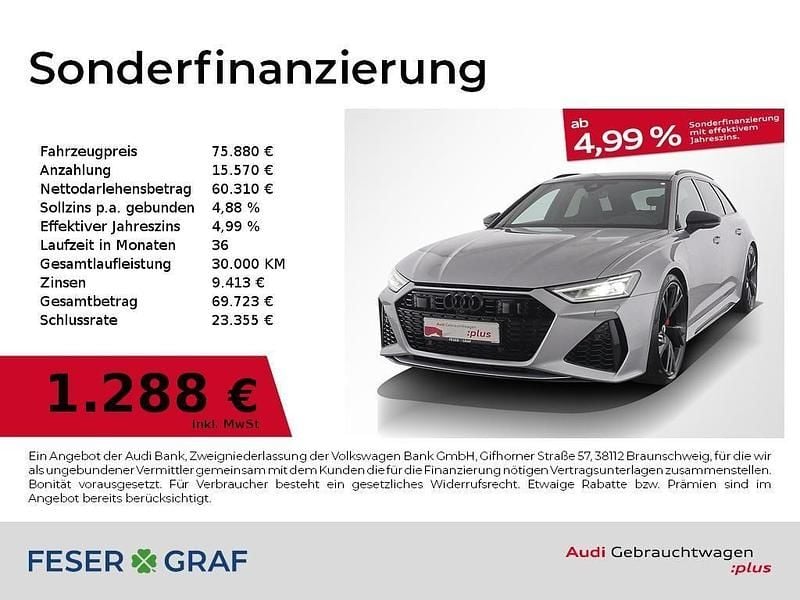 Gebraucht Audi RS6 Ambiente 600 PS (441 kW) 2021 Silber Kombi
