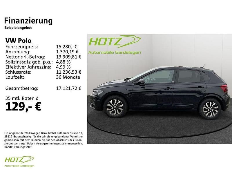 Gebraucht VW Polo Active 95 PS (69 kW) 2021 Schwarz Limousine