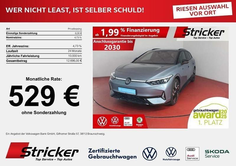 Blau Gebraucht 2025 VW ID.7 GTX Kombi | 50.949 € - Bild 1/4